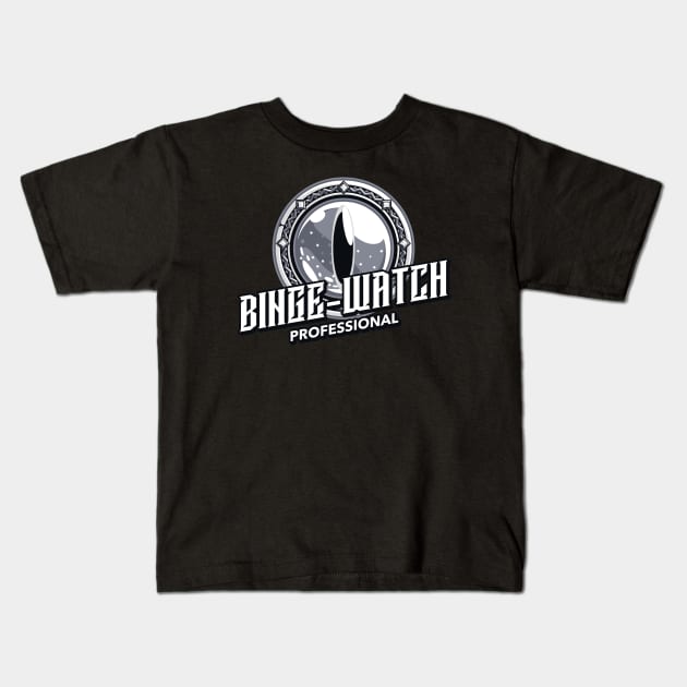 Binge-Watch Professional Kids T-Shirt by graphicsavage